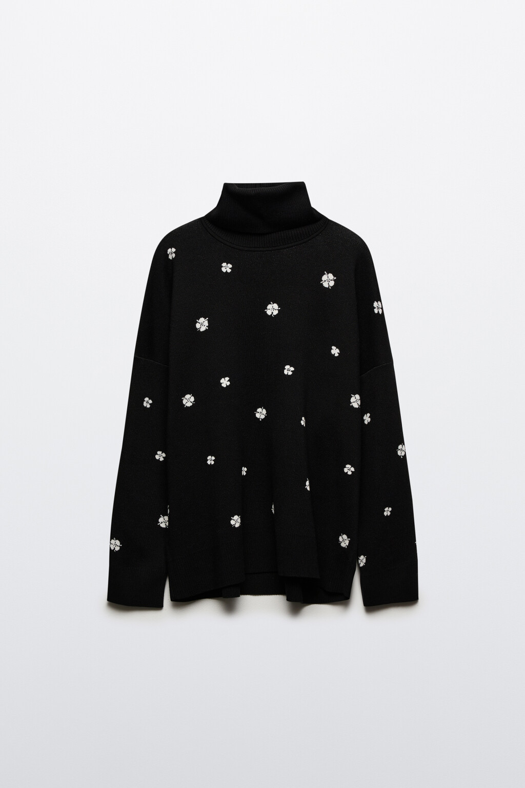 Свитер жаккардовый с принтом - цвет черный - 7