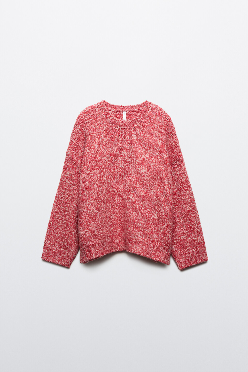 Джемпер теплый вязаный с шерстью - цвет красный - 9