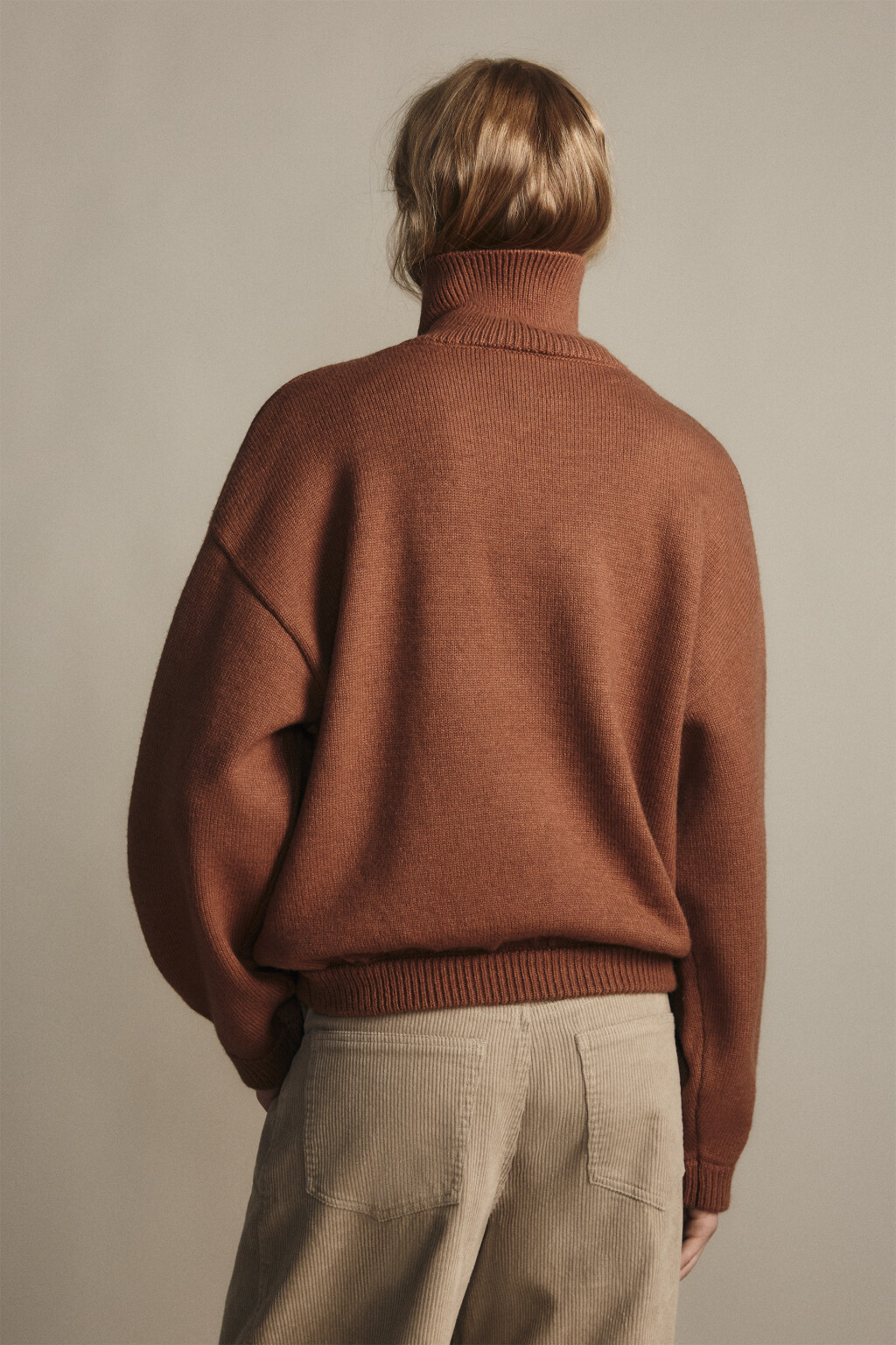 Джемпер на молнии вязаный с патчем - цвет красный - 3