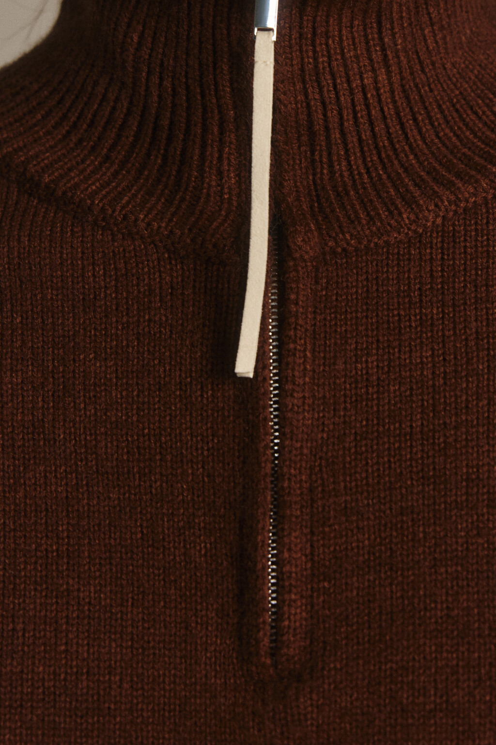 Джемпер на молнии вязаный с патчем - цвет коричневый - 5