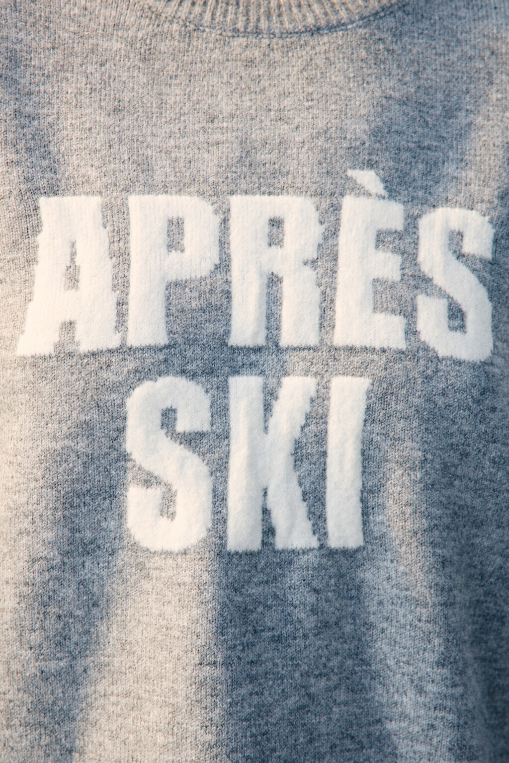 Джемпер вязаный с принтом - цвет серый - 5