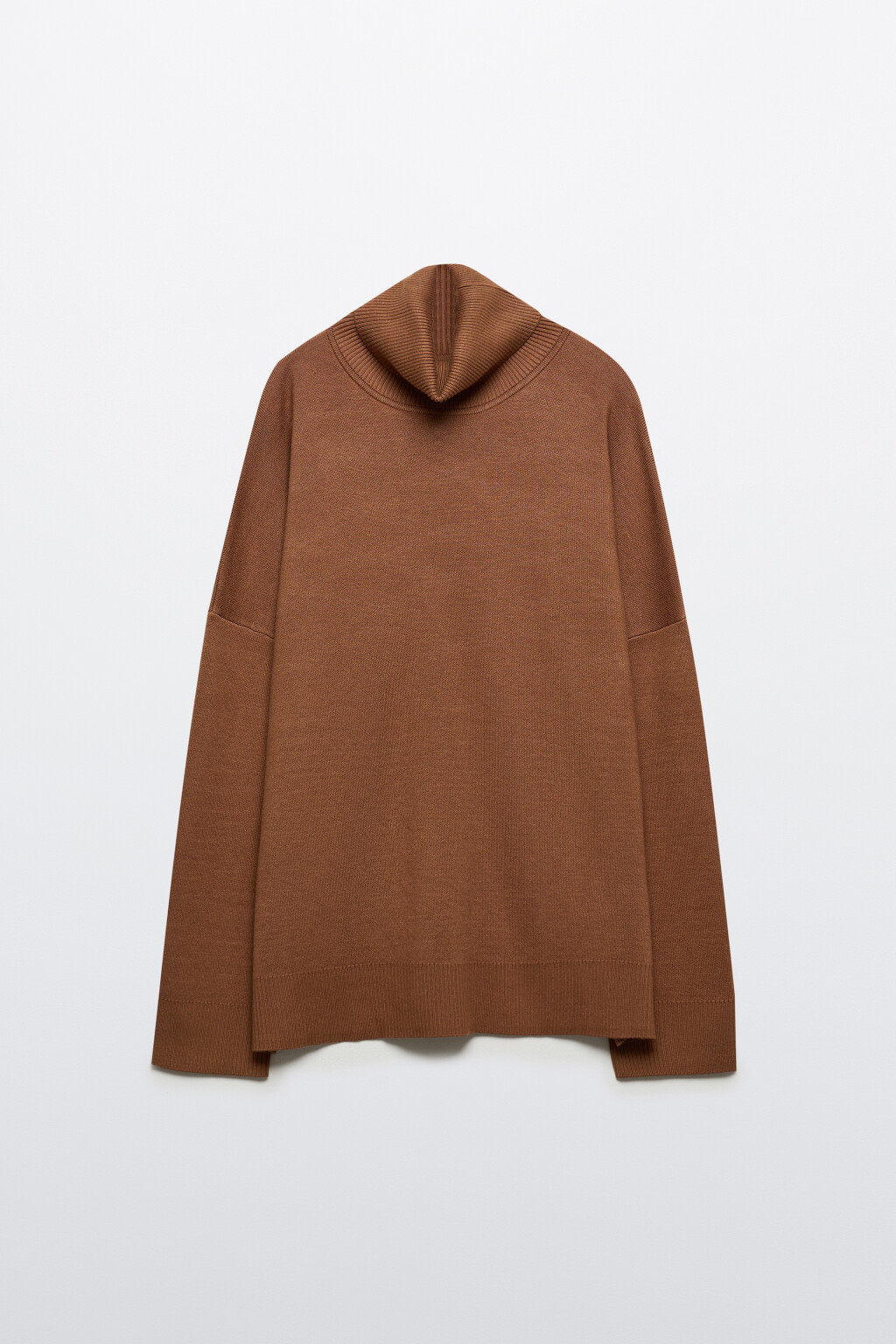 Свитер тонкий с высоким воротником - цвет красный - 8