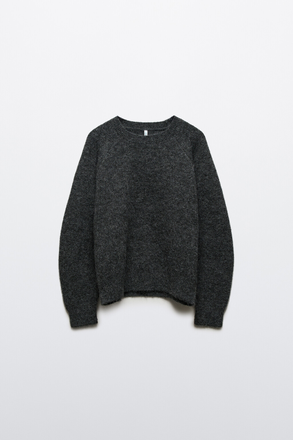 Джемпер вязаный с рукавами-реглан - цвет серый - 7