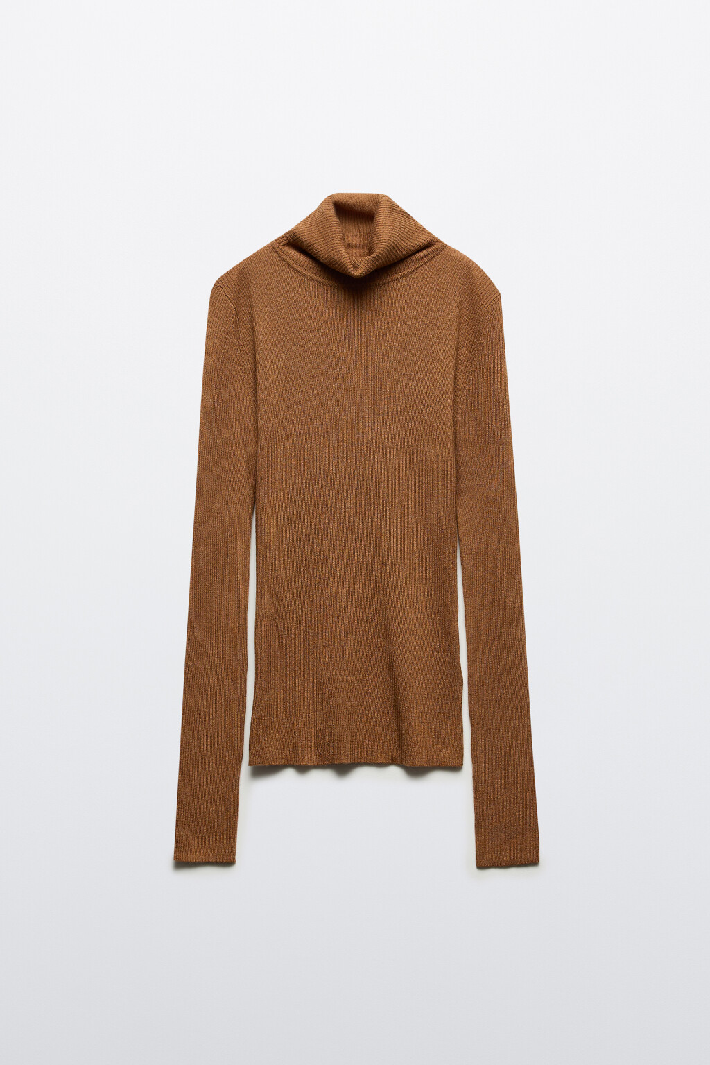 Водолазка в рубчик с шерстью - цвет красный - 7