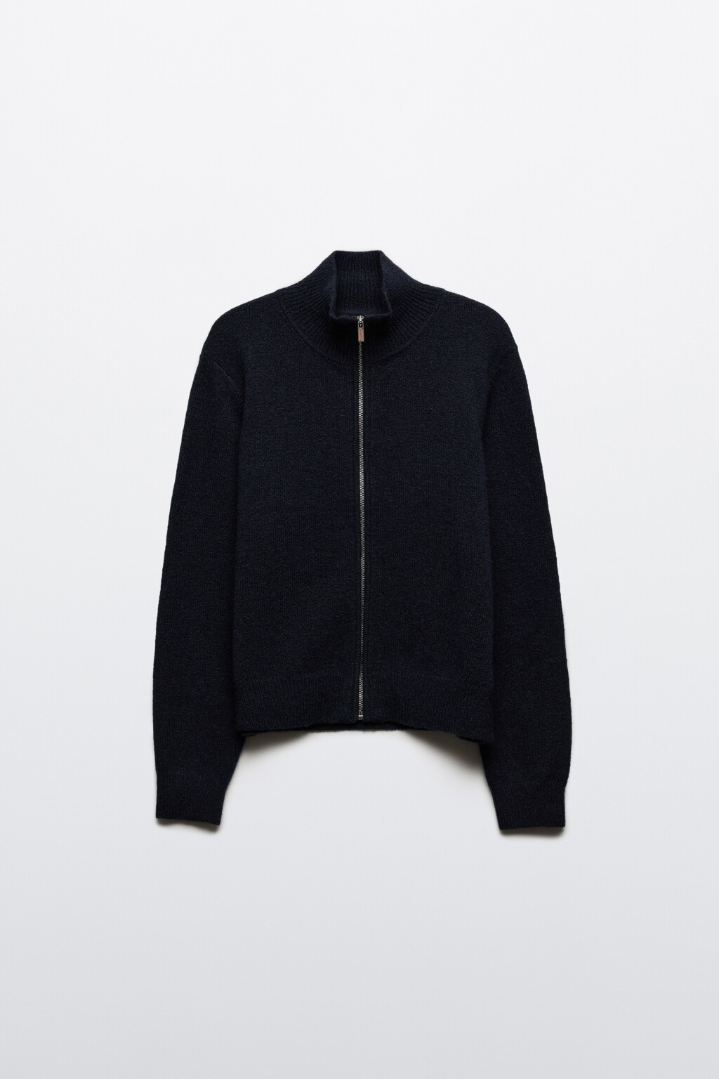Кардиган на молнии с воротником-стойкой - цвет синий - 7