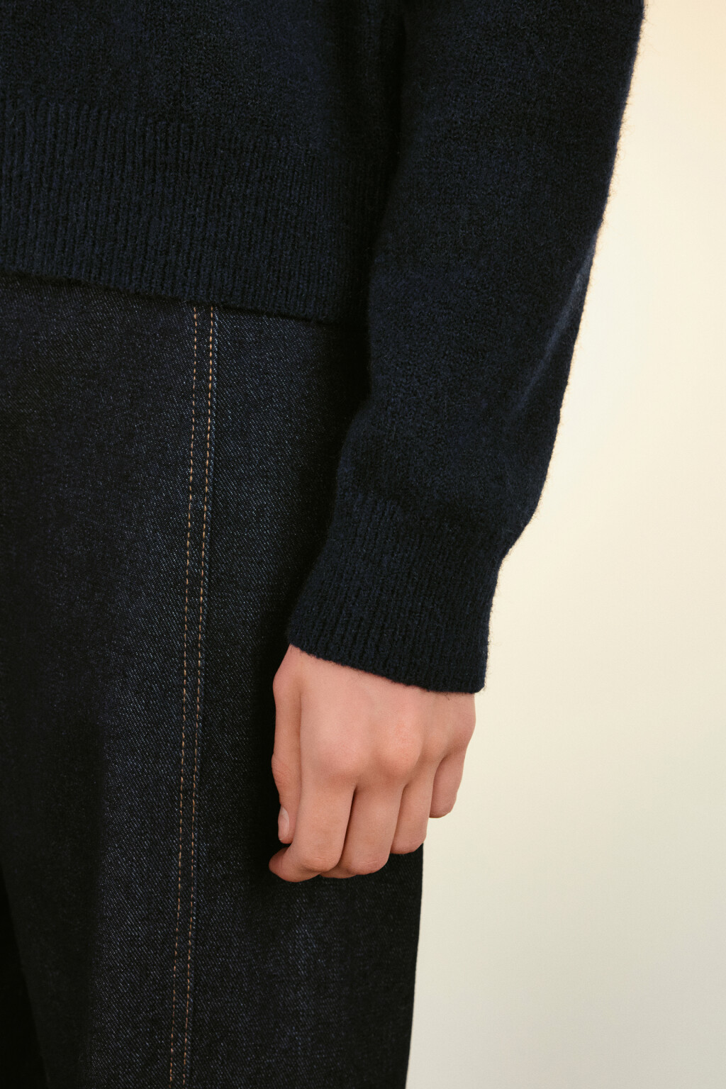 Кардиган на молнии с воротником-стойкой - цвет синий - 6