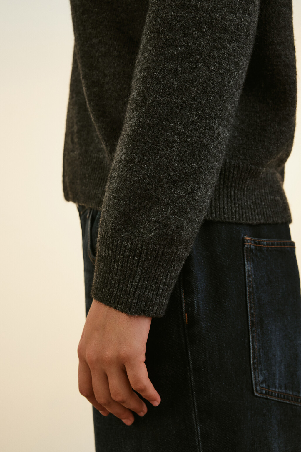 Кардиган на молнии с воротником-стойкой - цвет серый - 6