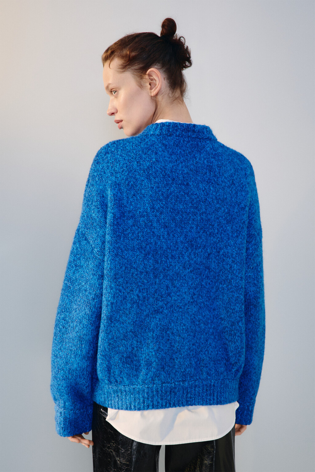 Кардиган-бомбер на молнии - цвет голубой - 4