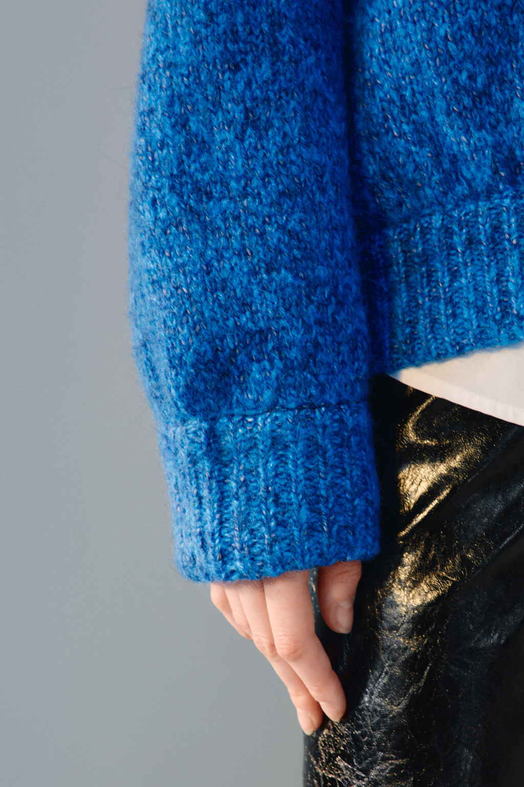 Кардиган-бомбер на молнии - цвет голубой - 7