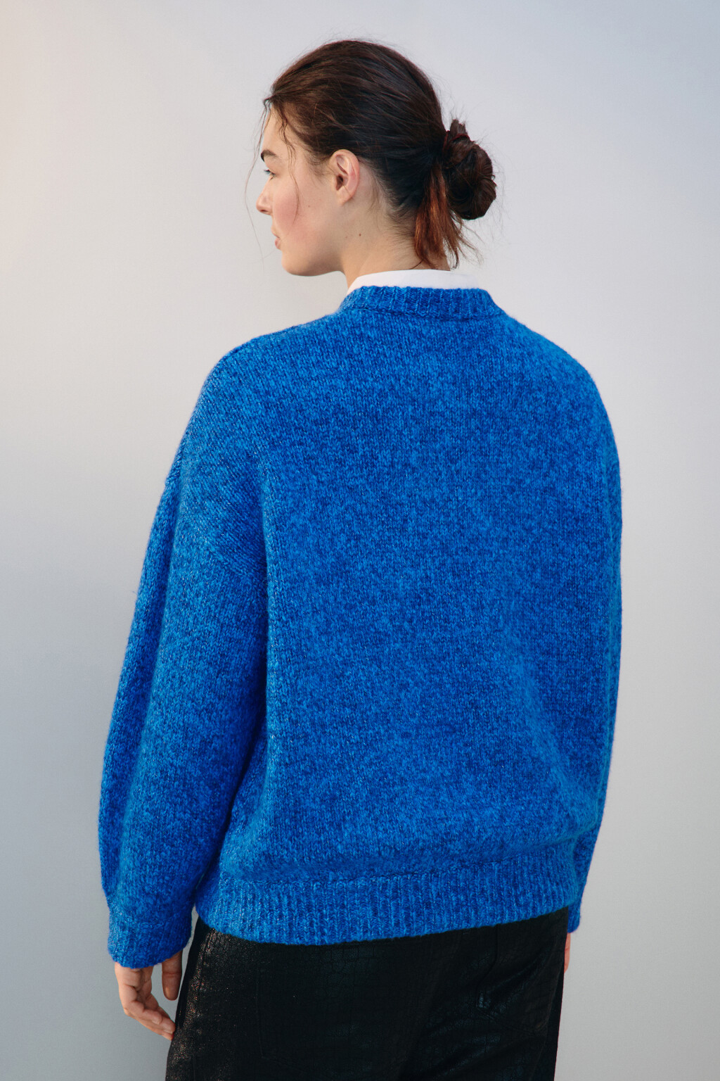 Кардиган-бомбер на молнии - цвет голубой - 4