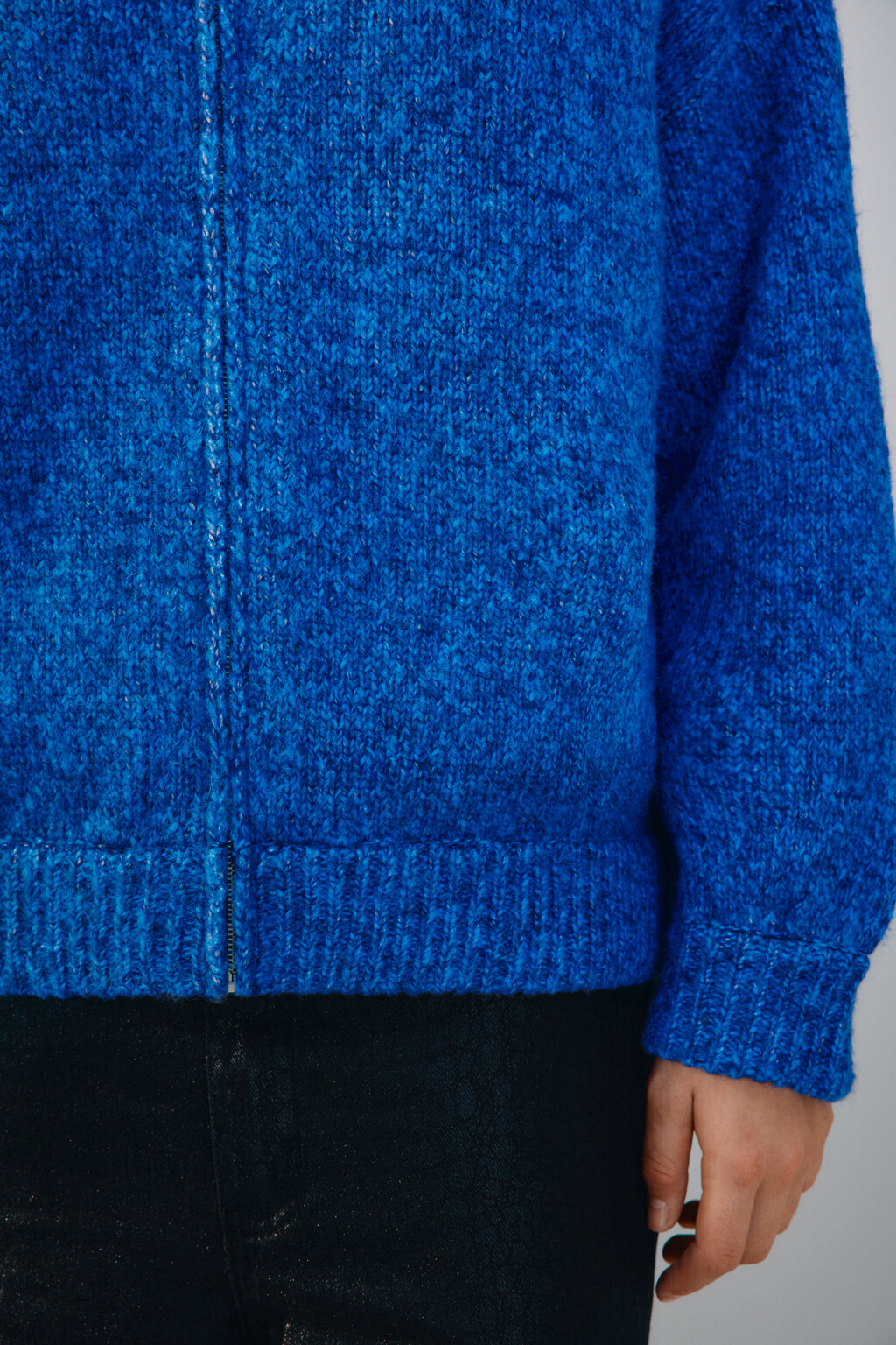 Кардиган-бомбер на молнии - цвет голубой - 6