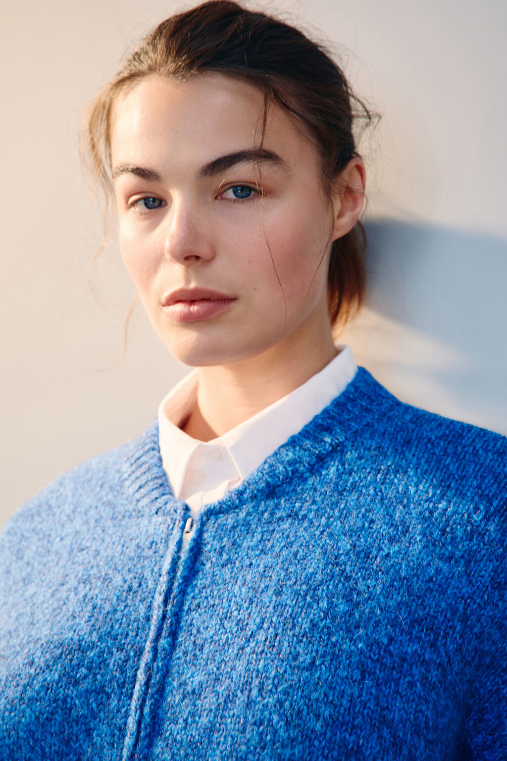 Кардиган-бомбер на молнии - цвет голубой - 7