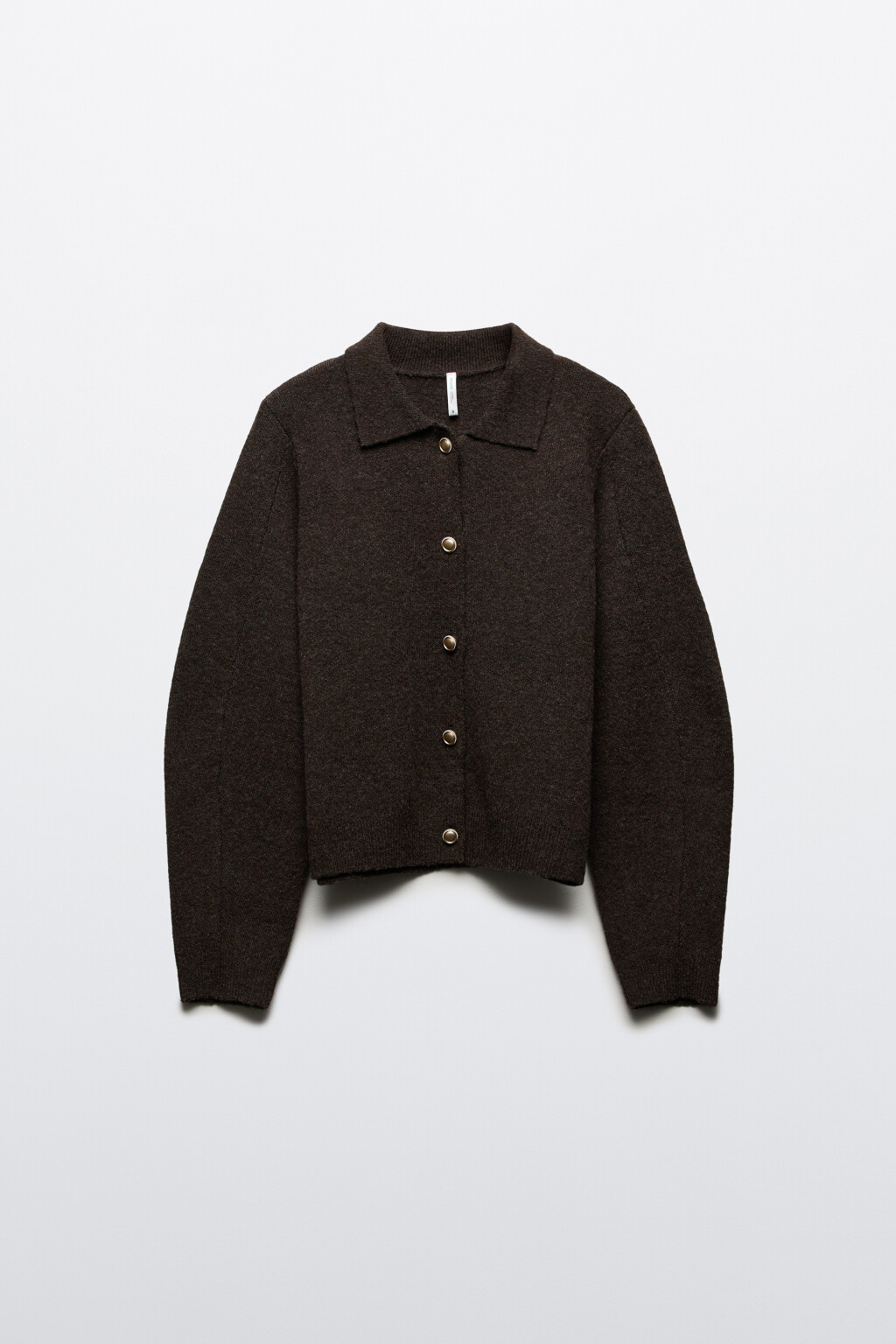 Кардиган с отложным воротником - цвет бежевый - 7