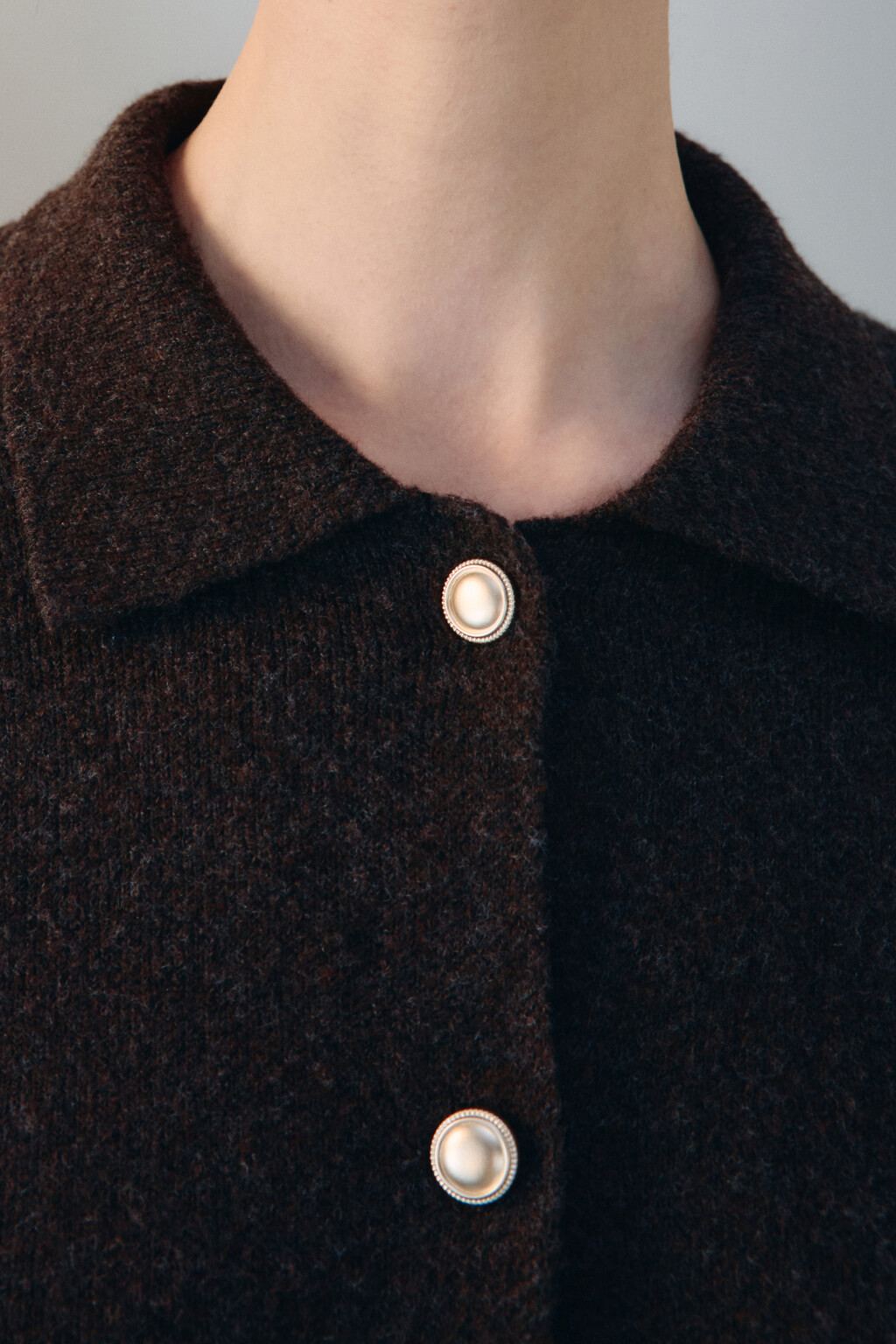 Кардиган с отложным воротником - цвет бежевый - 5