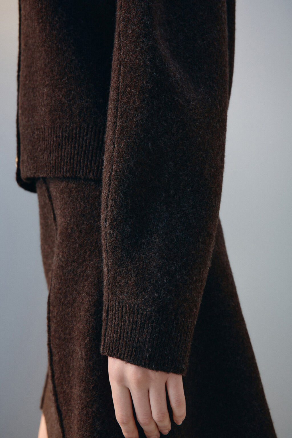 Кардиган с отложным воротником - цвет бежевый - 6