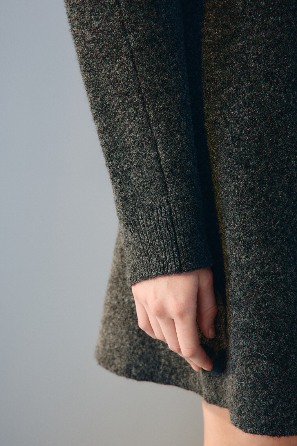 Кардиган с отложным воротником - цвет серый - 6