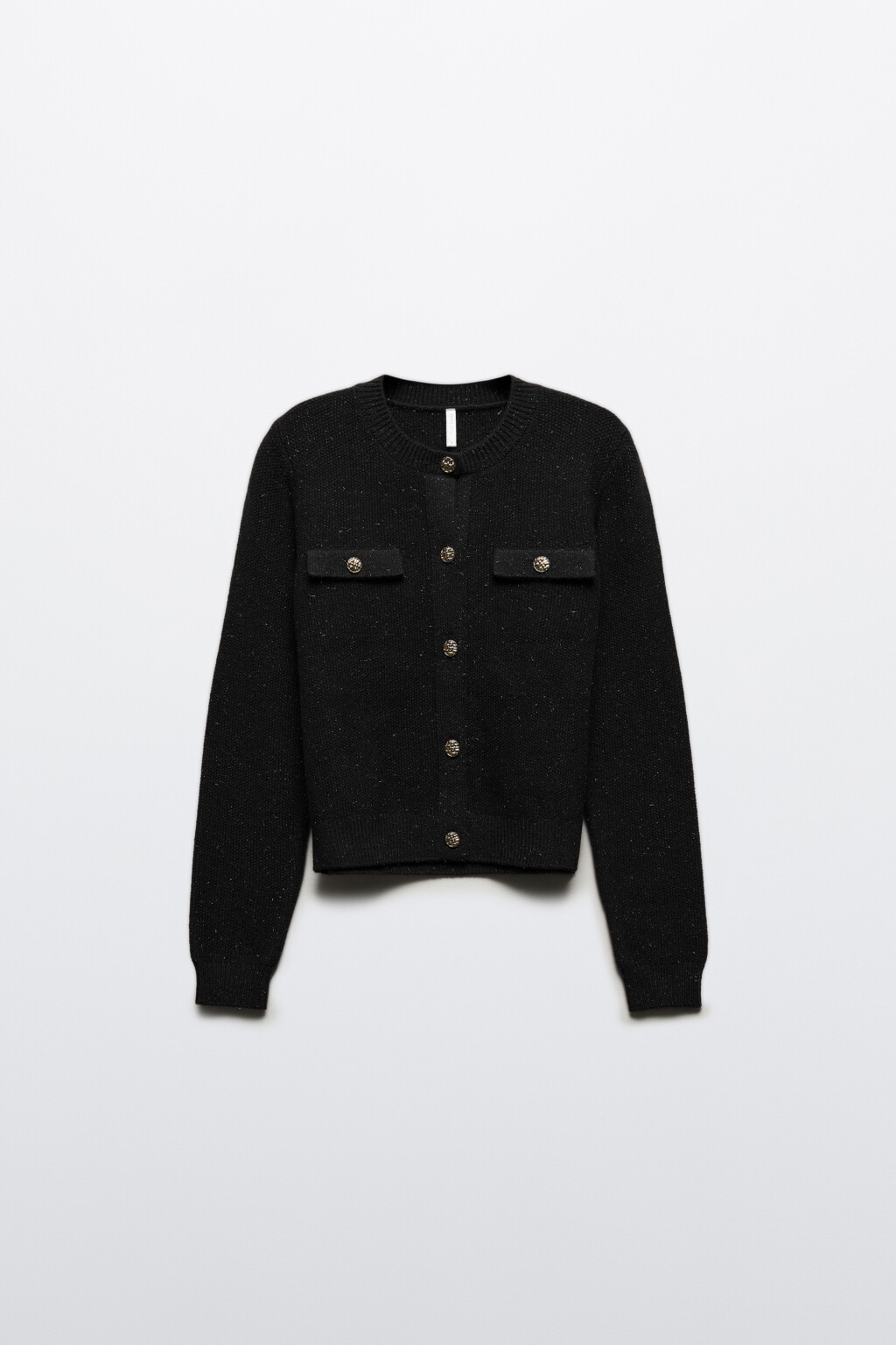 Кардиган-жакет с люрексом - цвет черный - 7