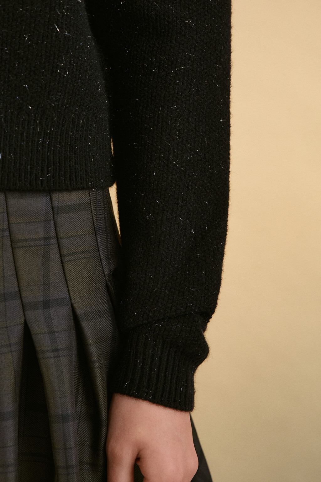 Кардиган-жакет с люрексом - цвет черный - 6