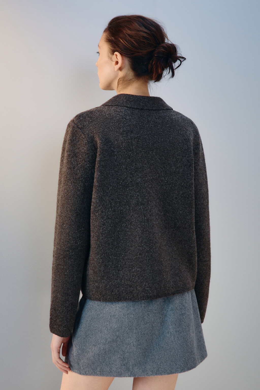 Кардиган-жакет двубортный с шерстью - цвет бежевый - 4