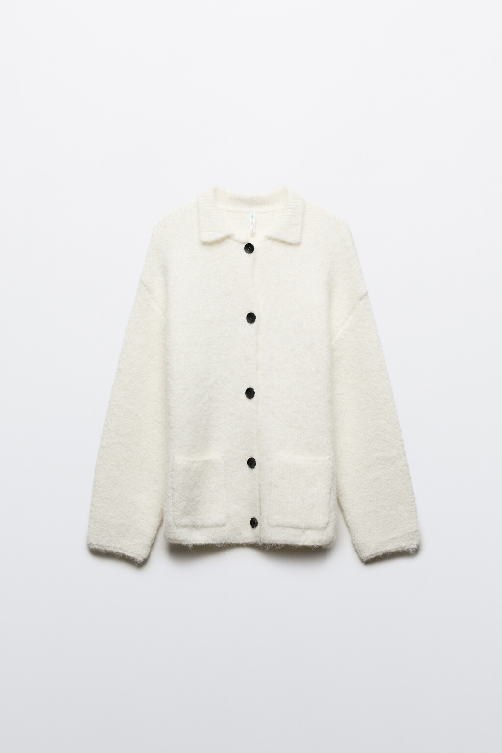 Кардиган на пуговицах с карманами - цвет молочный - 8