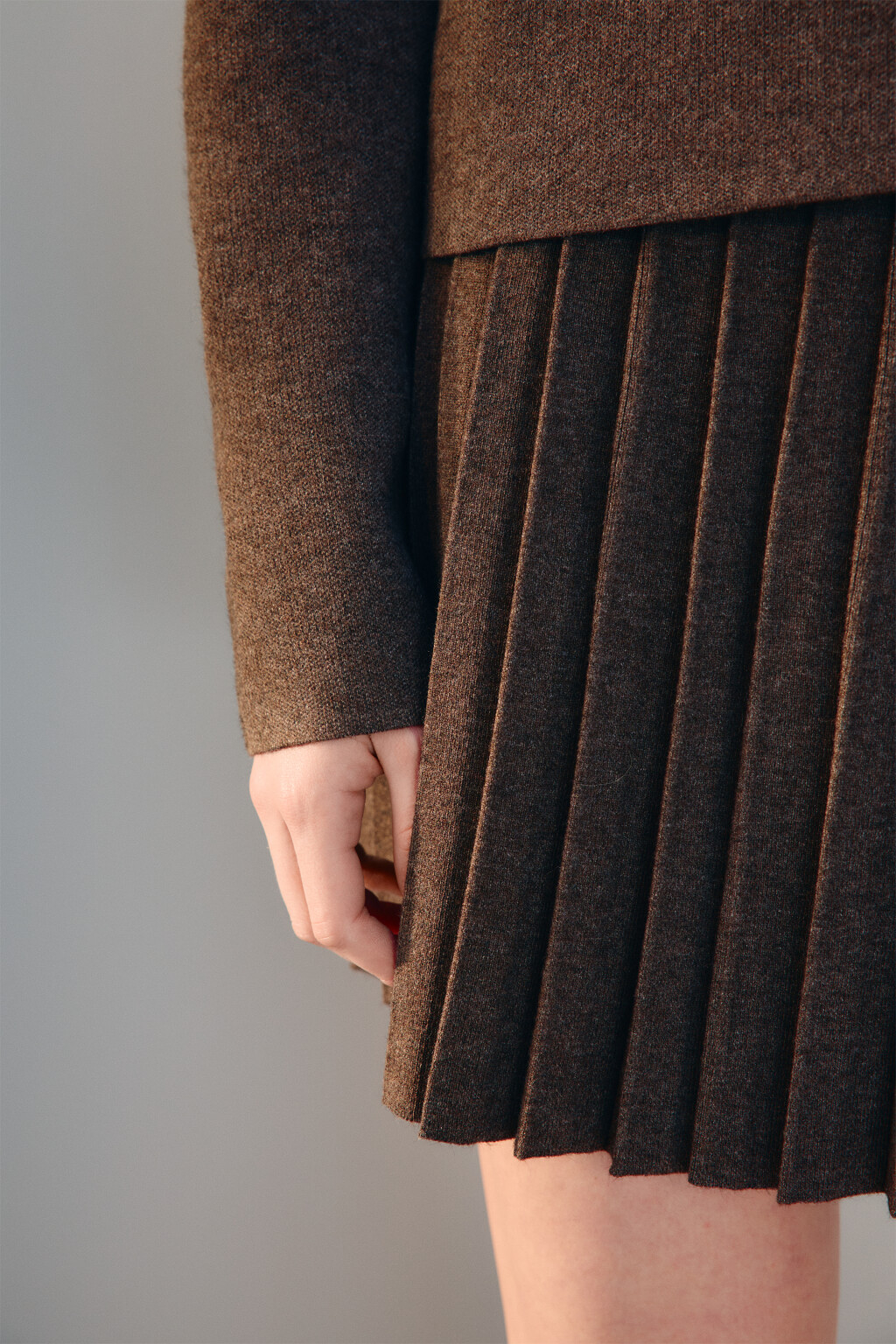 Кардиган жаккардовый на пуговицах - цвет коричневый - 6