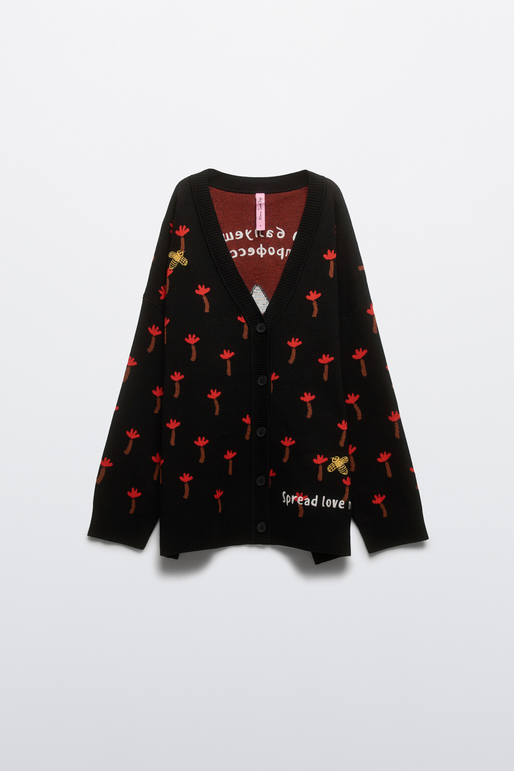 Кардиган на пуговицах с патчами - цвет черный - 10
