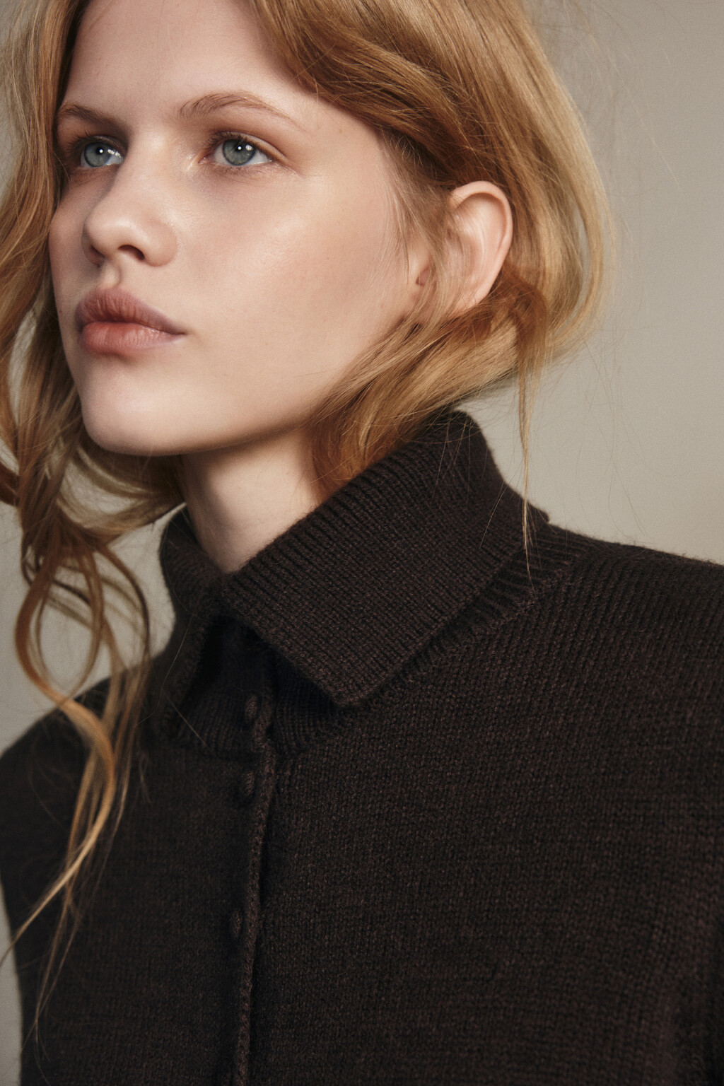 Кардиган укороченный со стойкой - цвет коричневый - 6