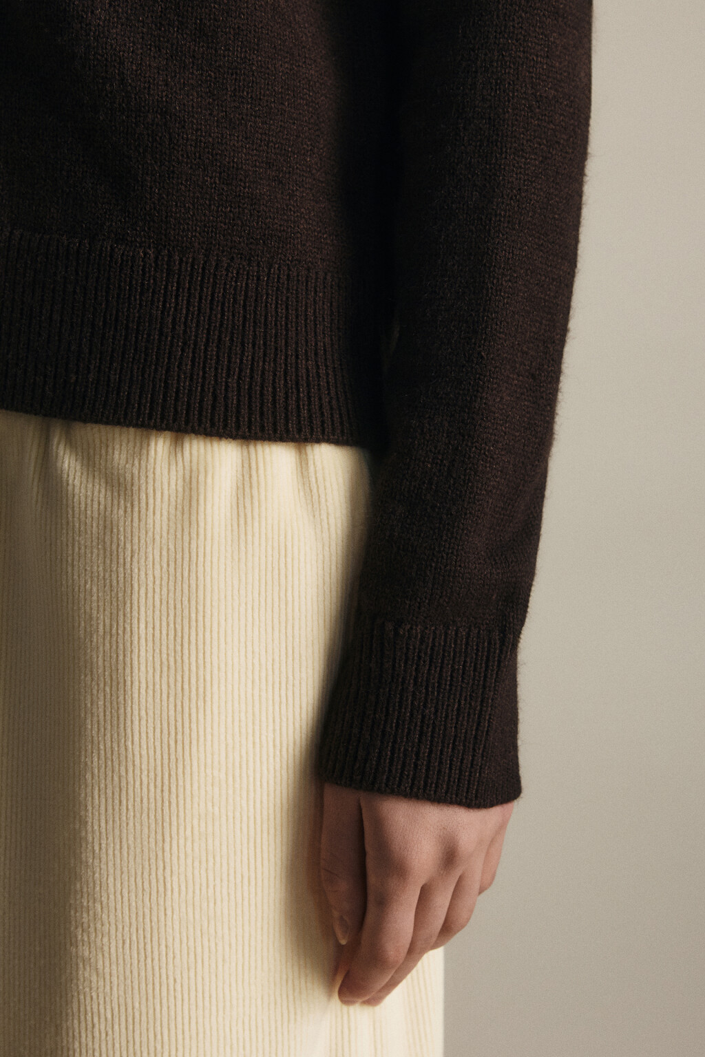 Кардиган укороченный со стойкой - цвет коричневый - 7