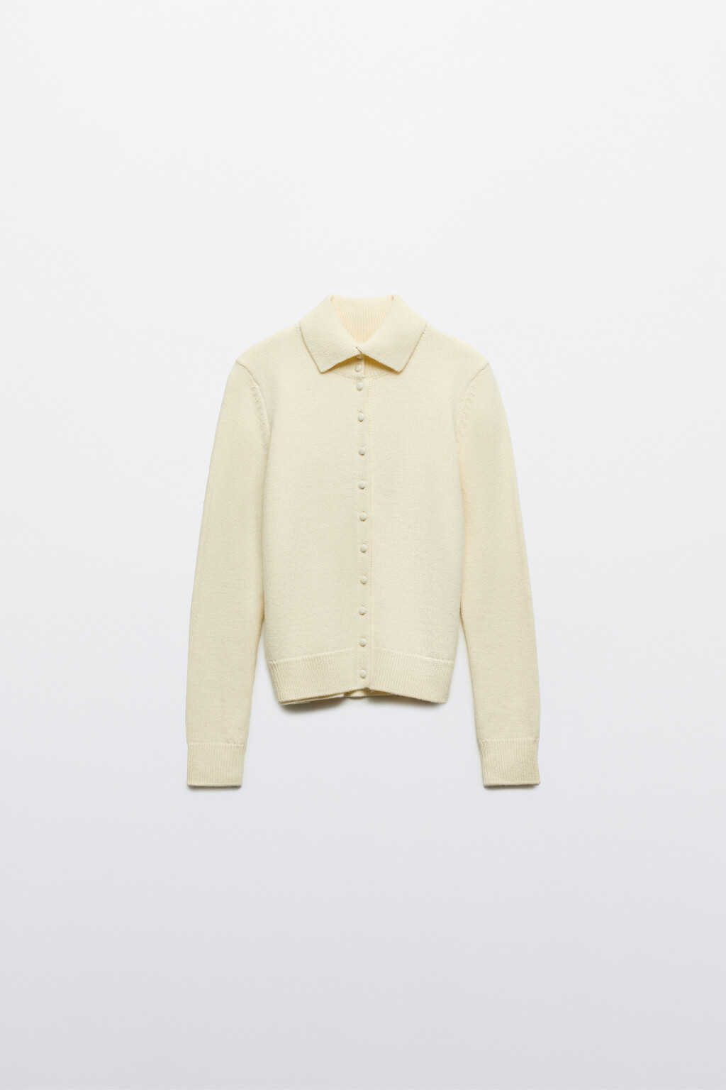 Кардиган укороченный со стойкой - цвет молочный - 8