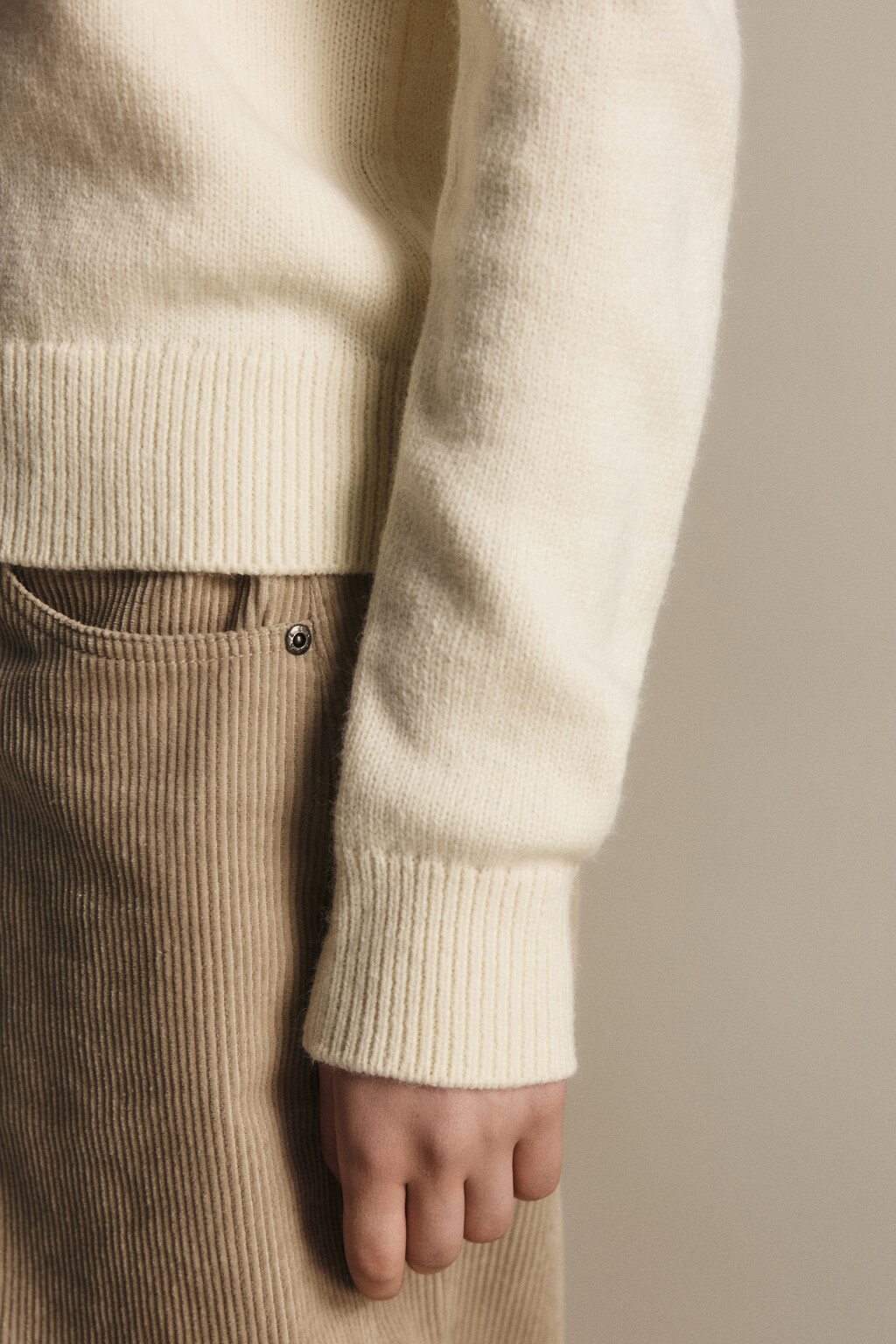 Кардиган укороченный со стойкой - цвет молочный - 7