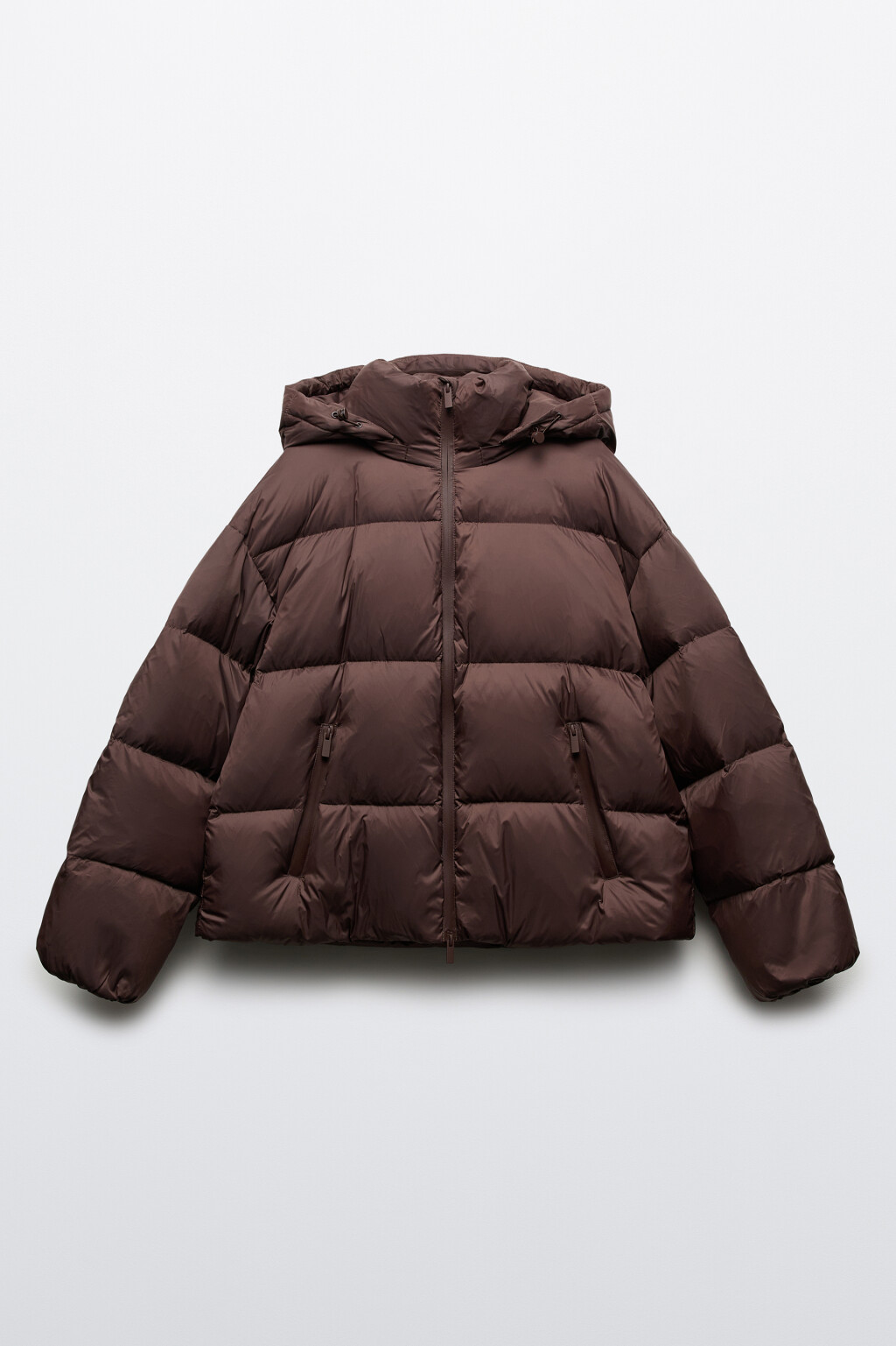 Пуховик на натуральном утеплителе - цвет коричневый - 8