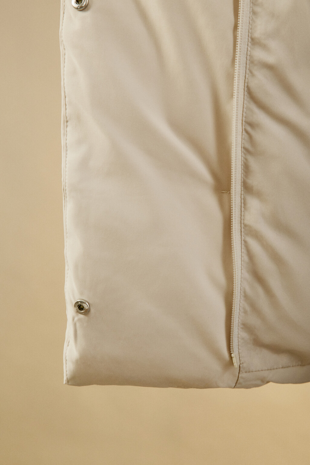 Куртка стеганая с капюшоном и поясом - цвет молочный - 7