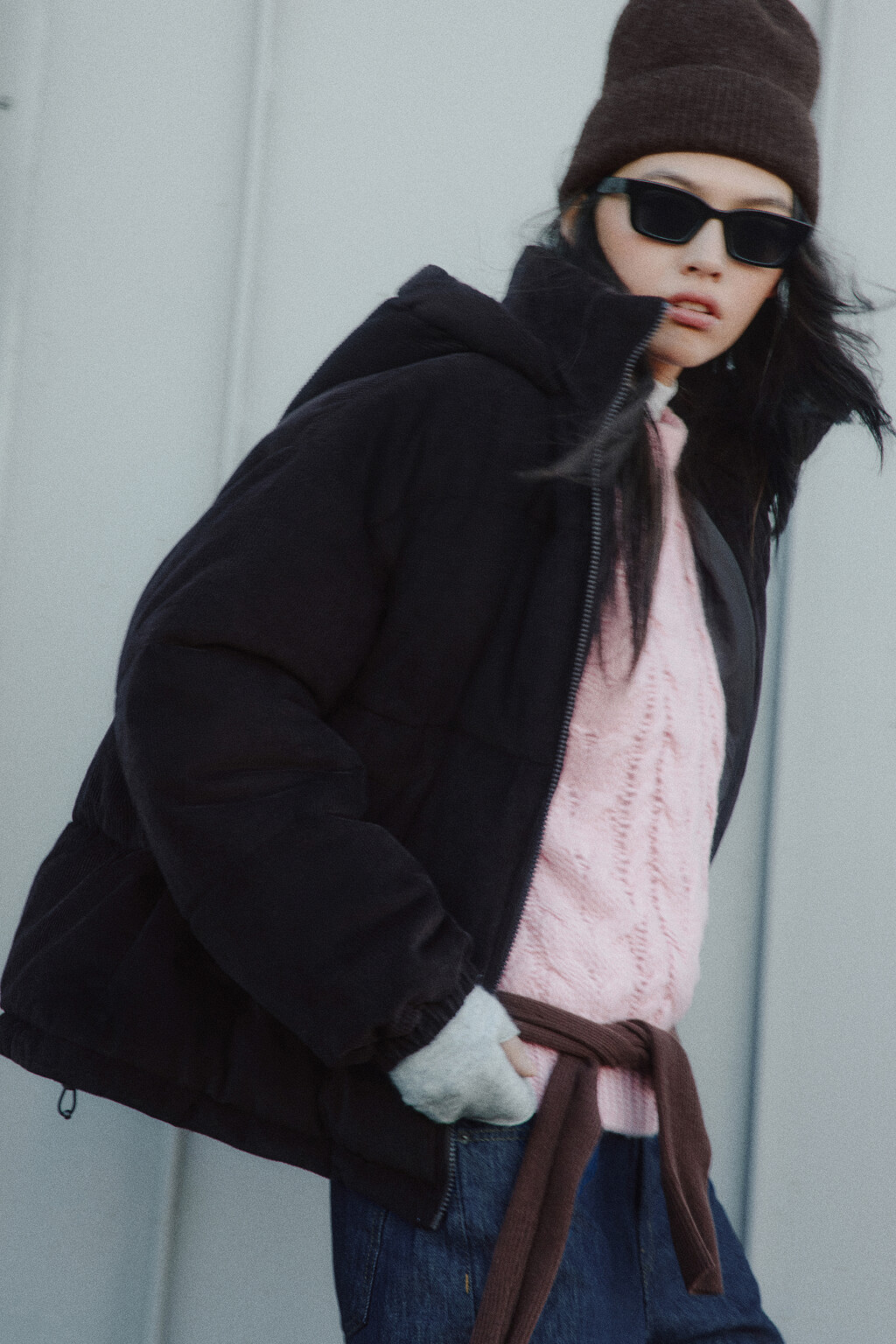 Куртка стеганая вельветовая - цвет коричневый - 2