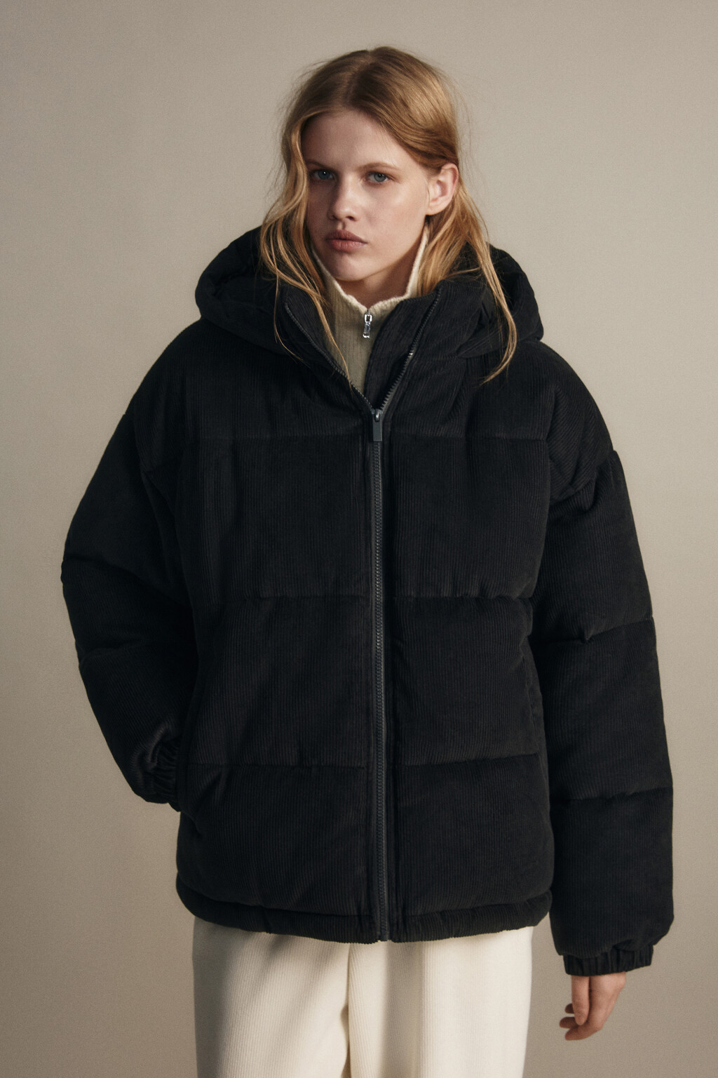 Куртка стеганая вельветовая - цвет серый - 3