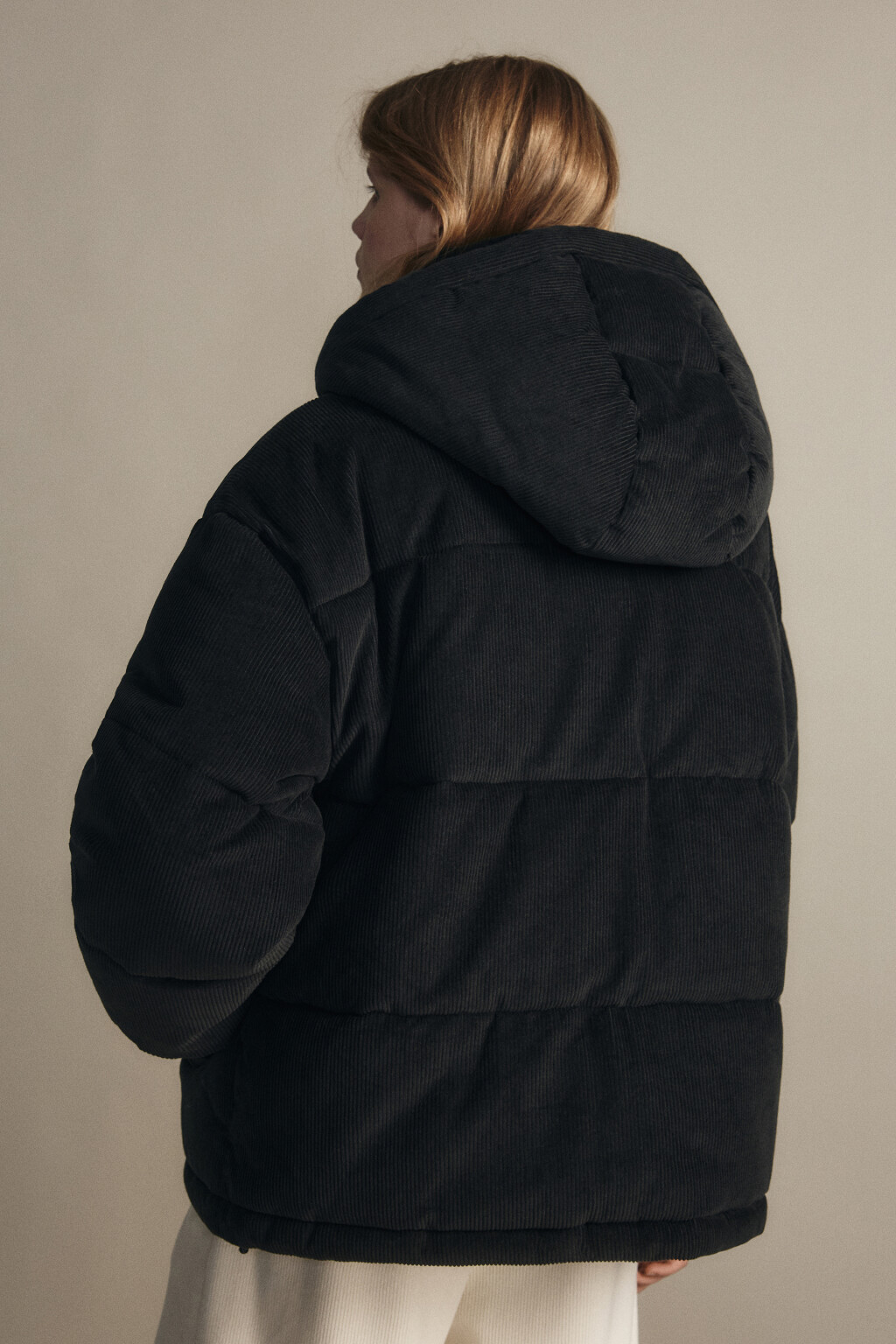 Куртка стеганая вельветовая - цвет серый - 4