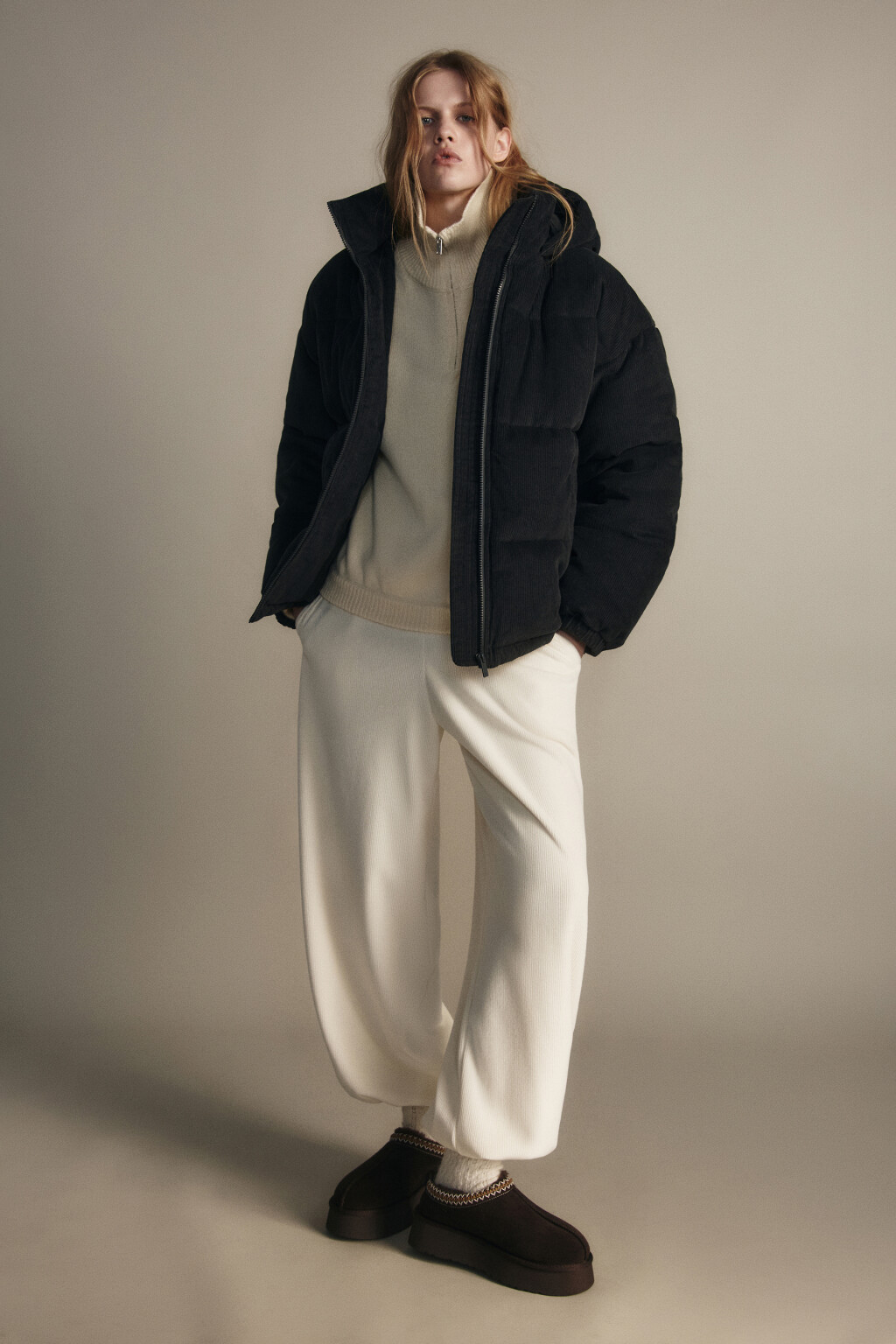 Куртка стеганая вельветовая - цвет серый - 5