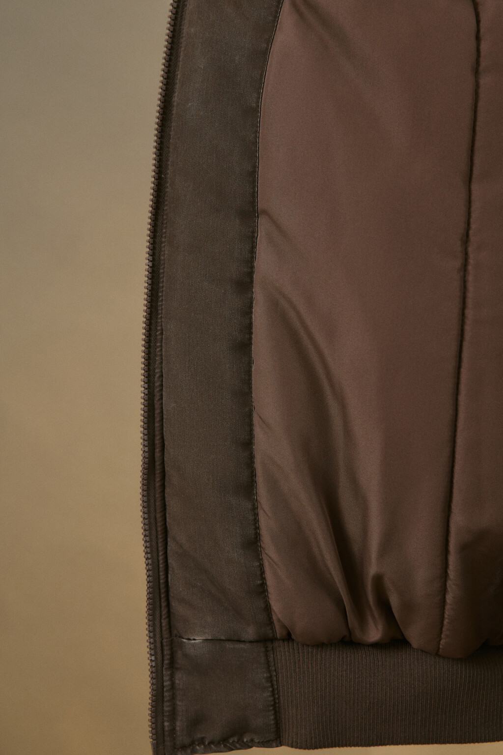 Куртка-бомбер oversize с капюшоном - цвет коричневый - 9