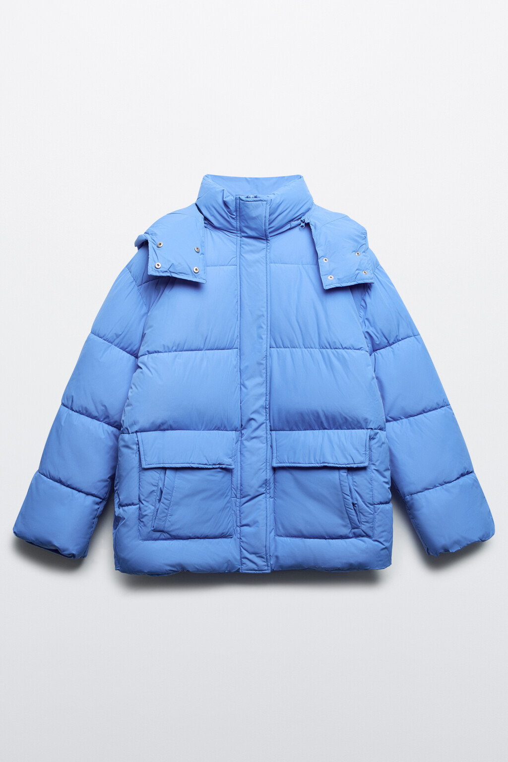 Куртка стеганая с капюшоном - цвет голубой - 9