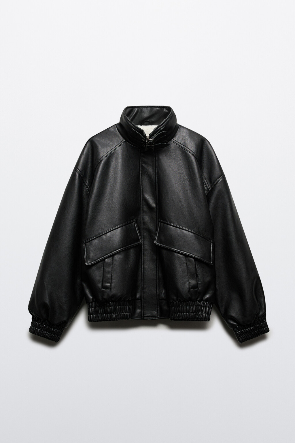 Куртка-бомбер с теплой подкладкой - цвет черный - 8