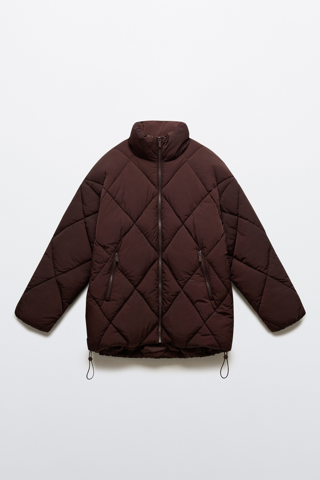 Куртка стеганая со стойкой - цвет коричневый - 8