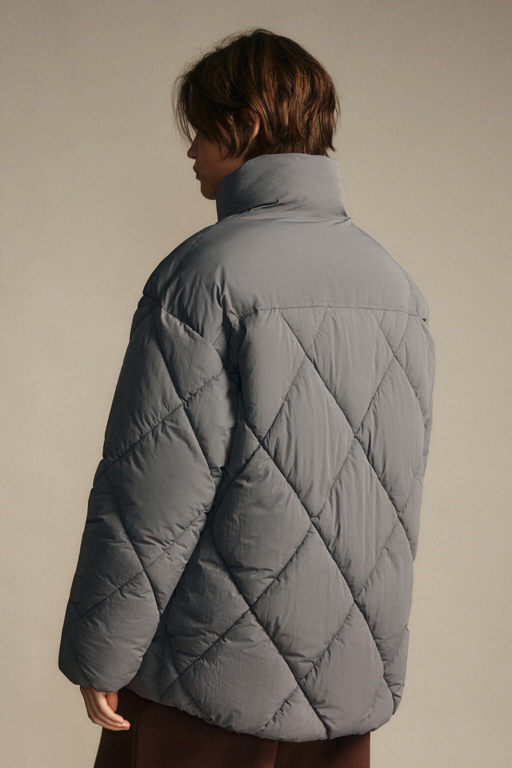 Куртка стеганая со стойкой - цвет серый - 3