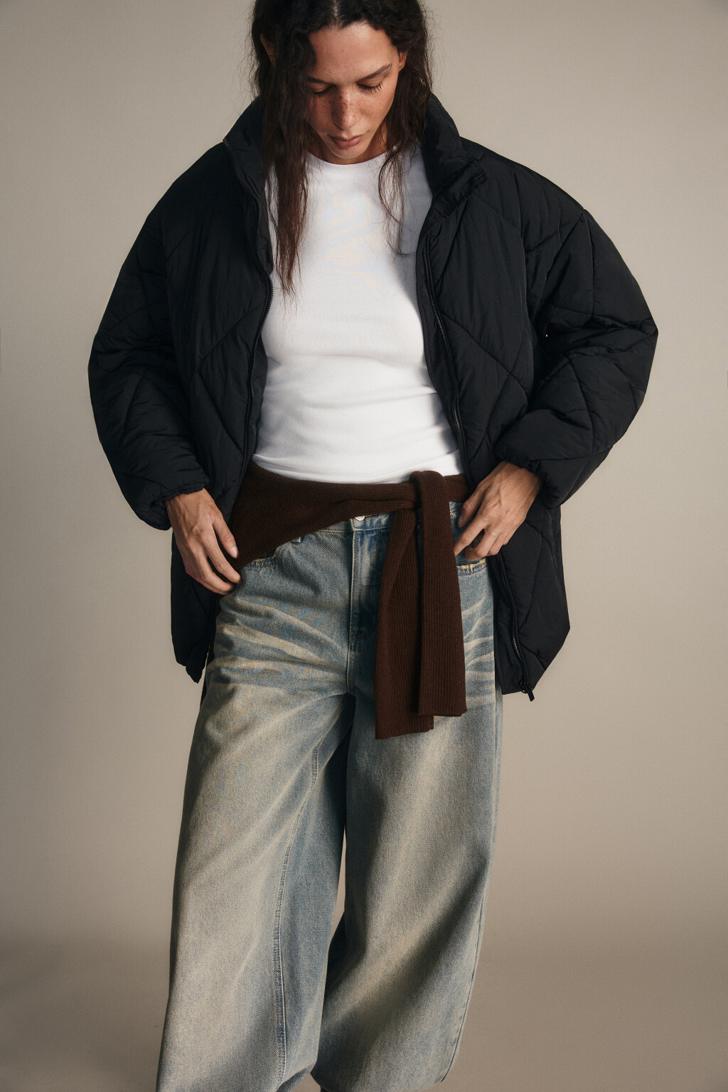 Куртка стеганая со стойкой - цвет черный - 2