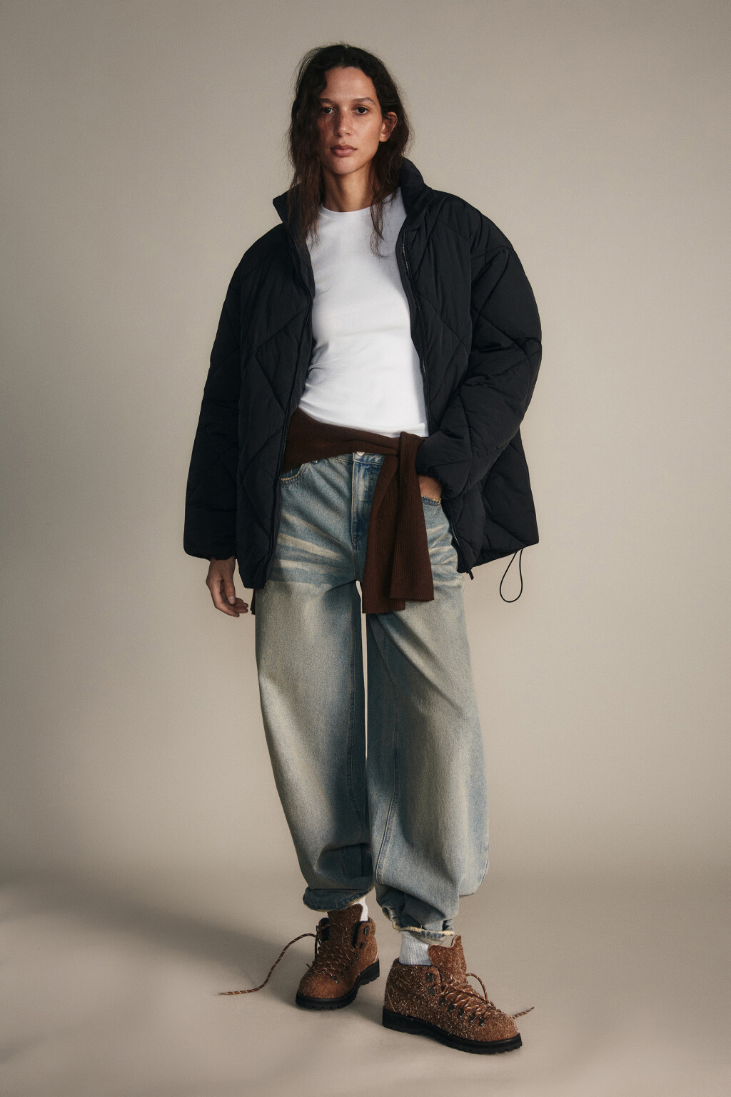 Куртка стеганая со стойкой - цвет черный - 5