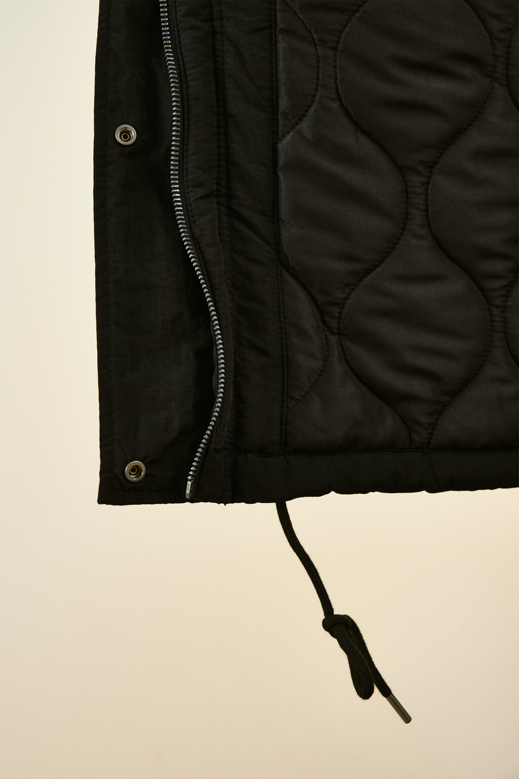 Куртка-парка с капюшоном и поясом - цвет черный - 7