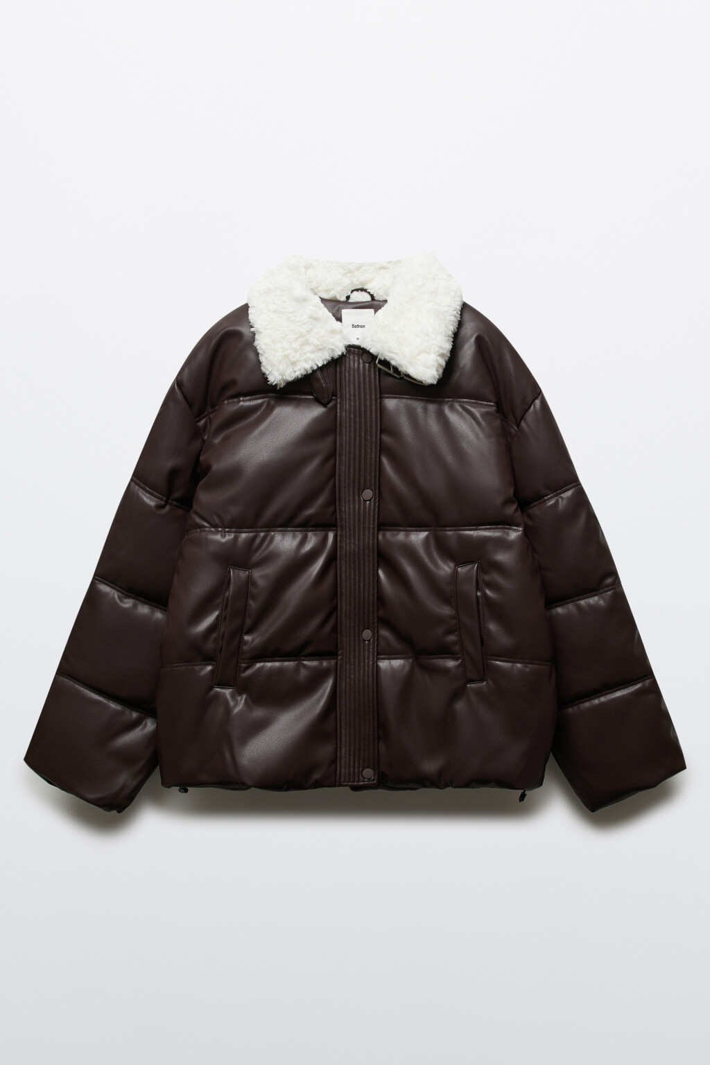 Куртка стеганая с воротником-авиатор - цвет коричневый - 8