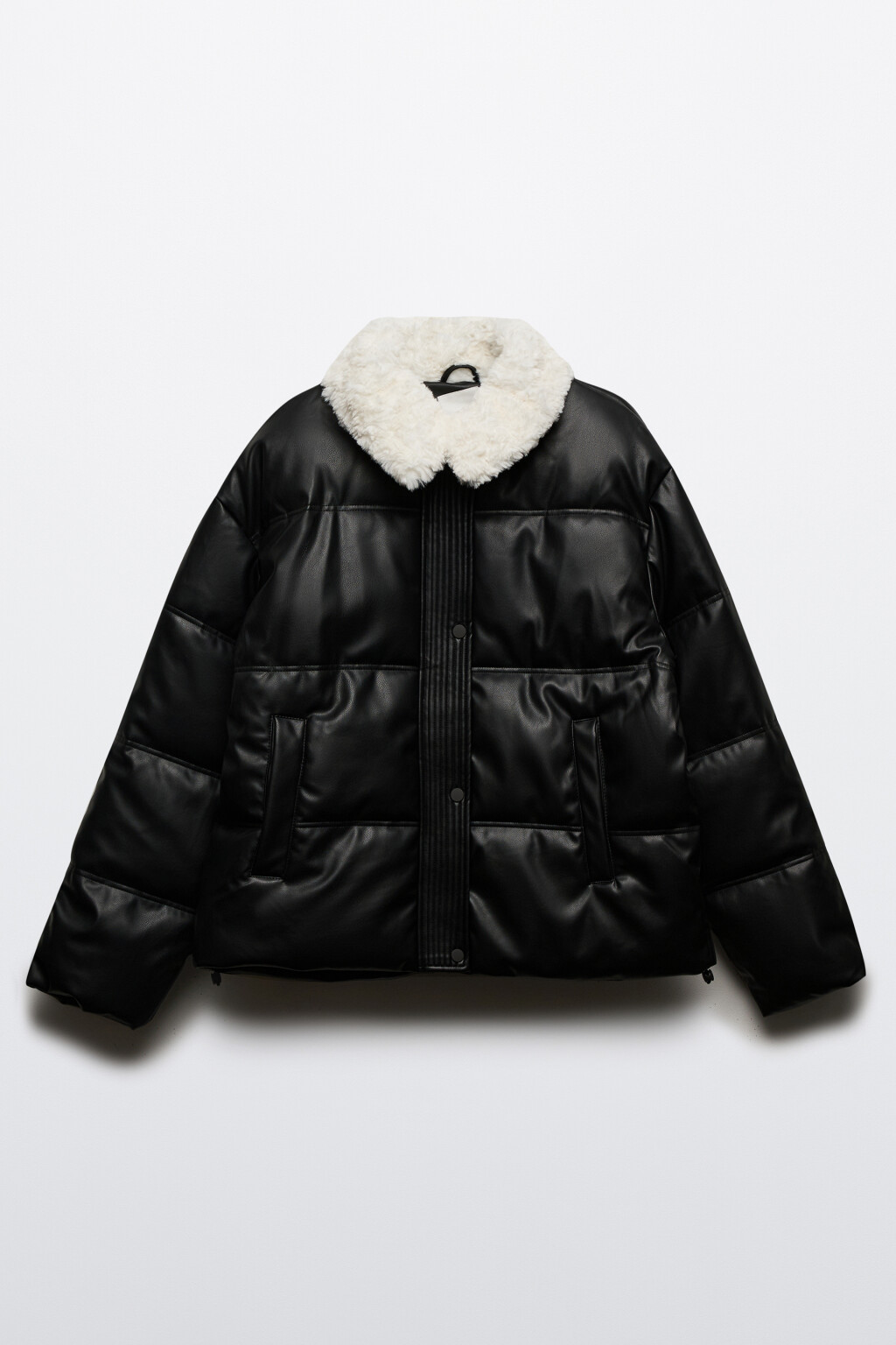 Куртка стеганая с воротником-авиатор - цвет черный - 8