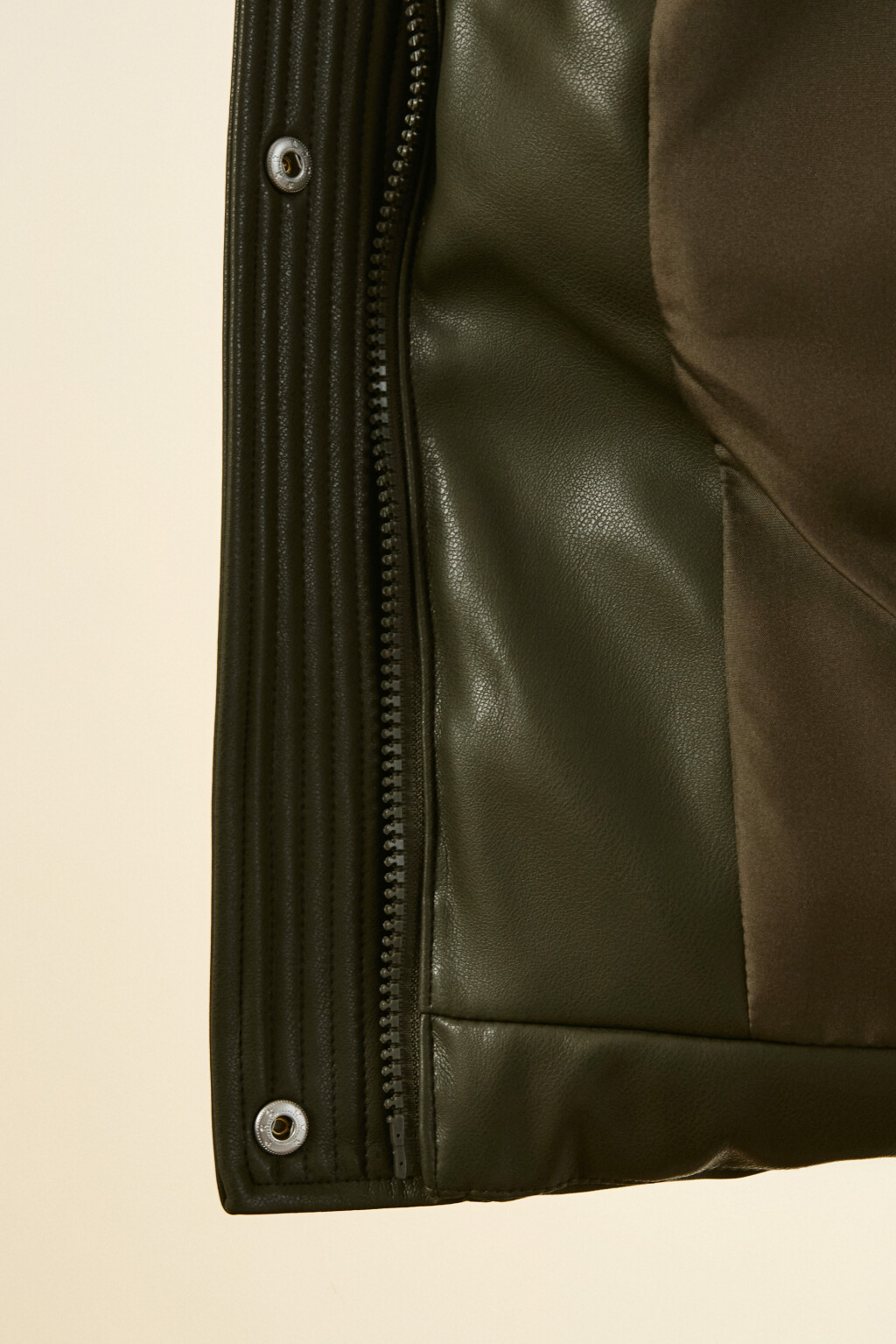 Куртка стеганая с воротником-авиатор - цвет зеленый - 8