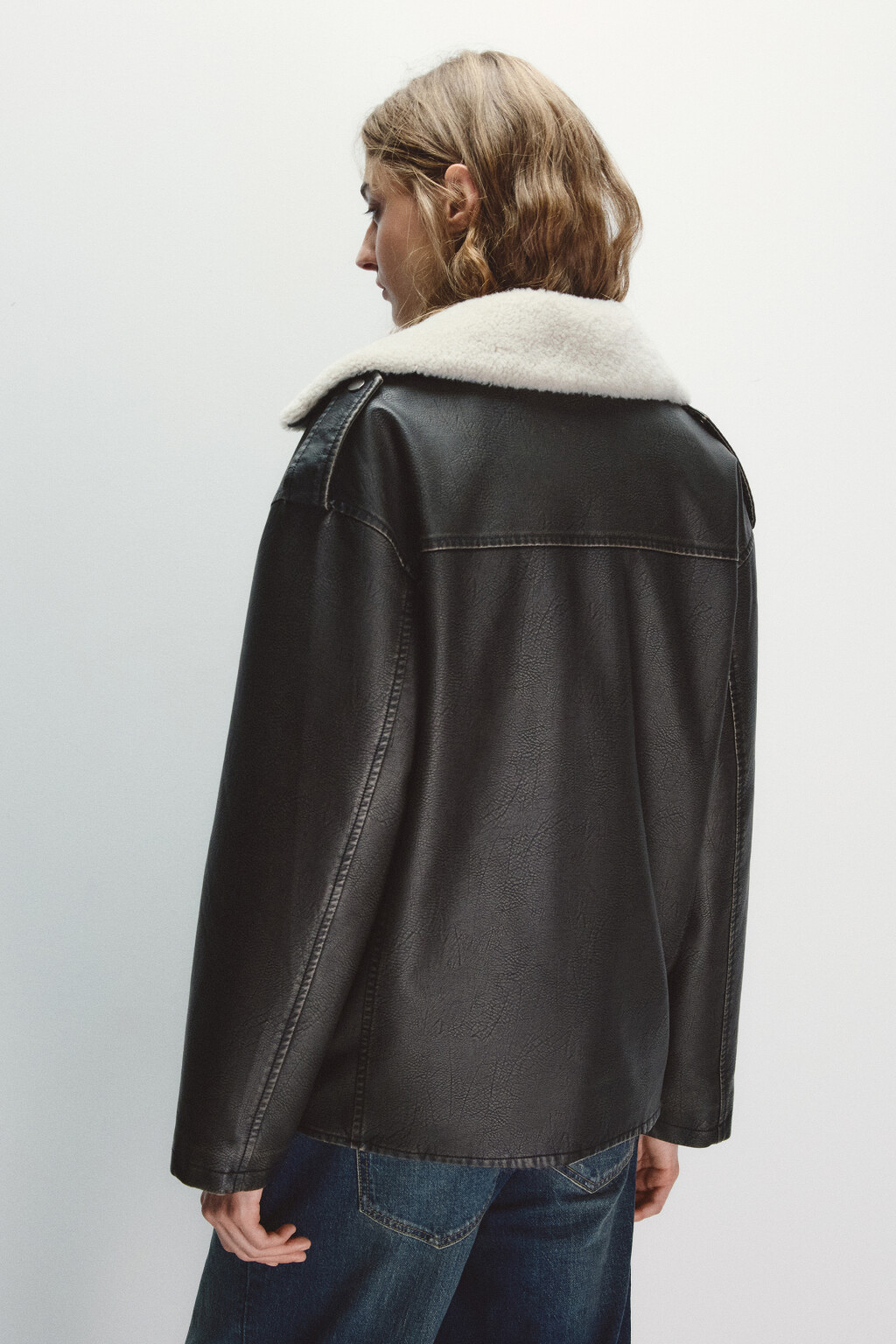 Куртка-косуха утепленная с воротником - цвет коричневый - 3