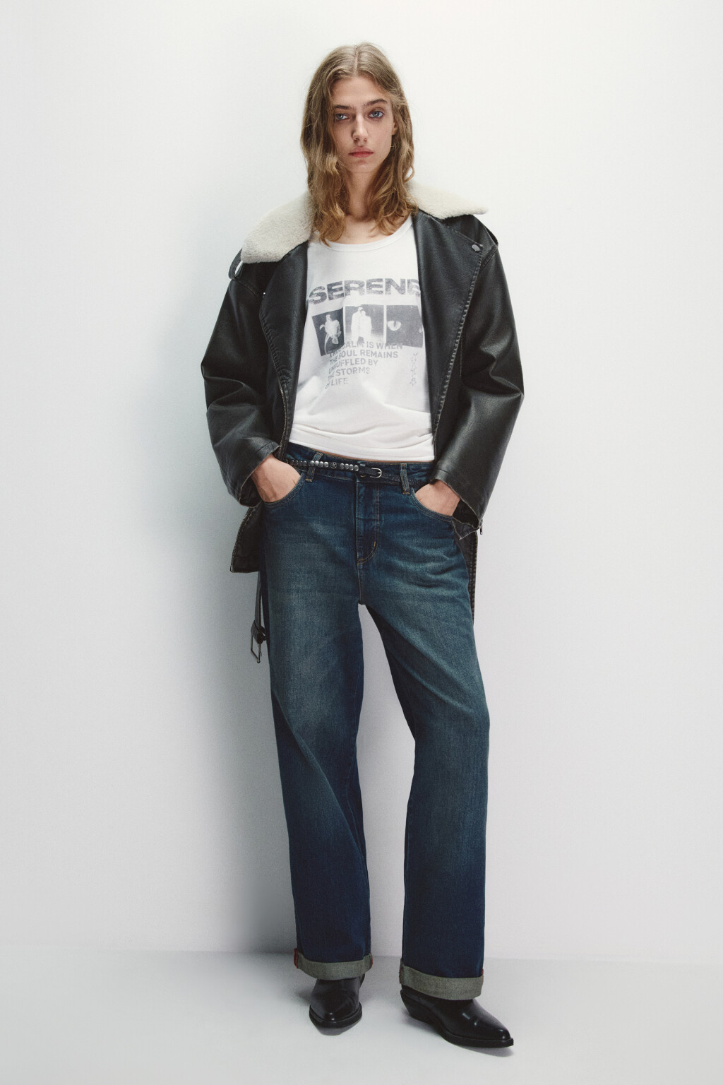 Куртка-косуха утепленная с воротником - цвет коричневый - 4