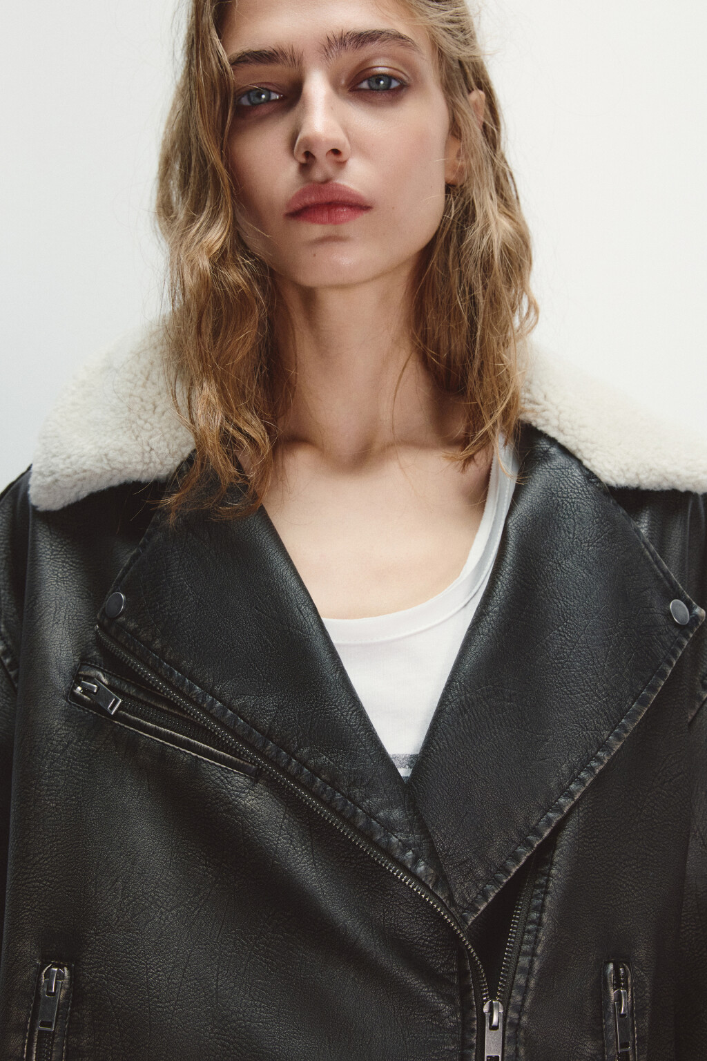 Куртка-косуха утепленная с воротником - цвет коричневый - 5